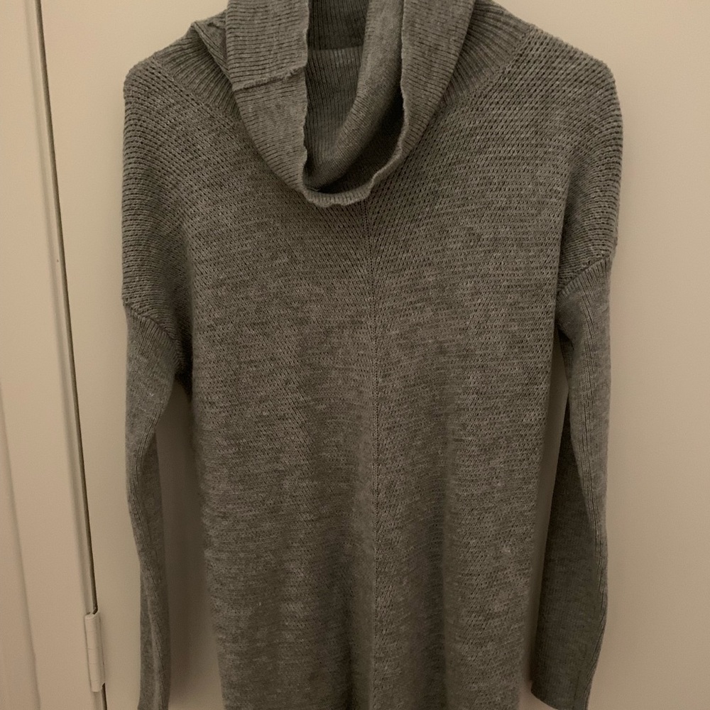 Lulus Gray Scoopneck Sweater Dress
